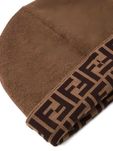 Caciuli Fendi REVERSIBLE BEANIE Beige Fete (BM 19377606) 3