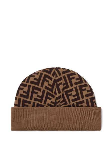 Caciuli Fendi REVERSIBLE BEANIE Beige Fete (BM 19377606) 1