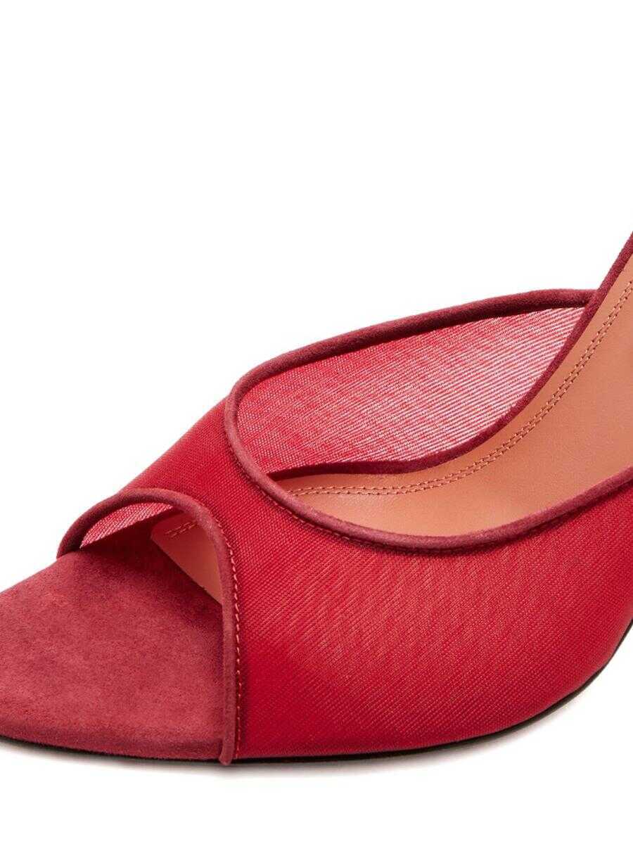 Pantofi cu toc AMINA MUADDI Amina Muaddi Alexa Mesh Mules Red Femei (BM 19390254) 2