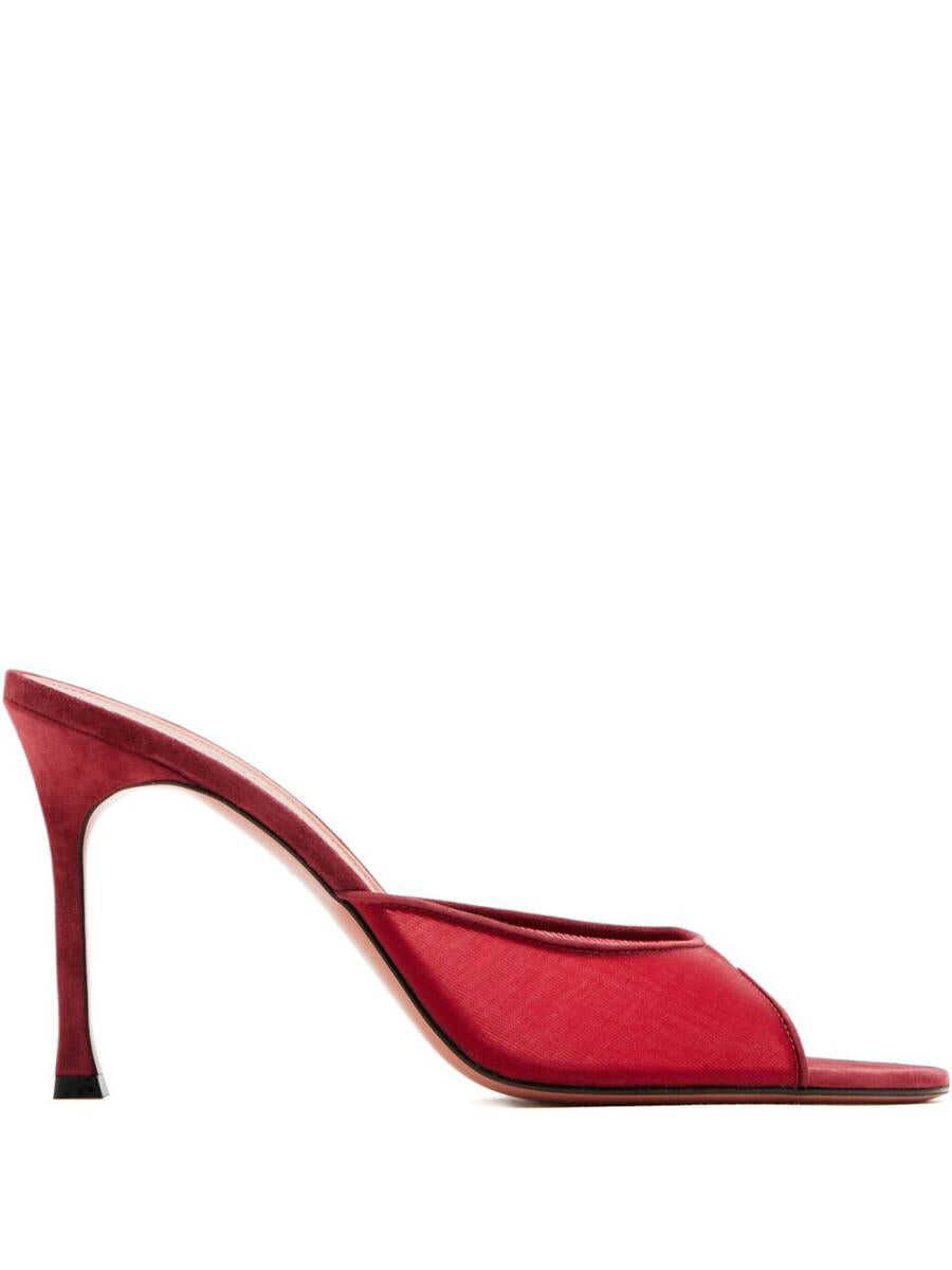 Pantofi cu toc AMINA MUADDI Amina Muaddi Alexa Mesh Mules Red Femei (BM 19390254) 1