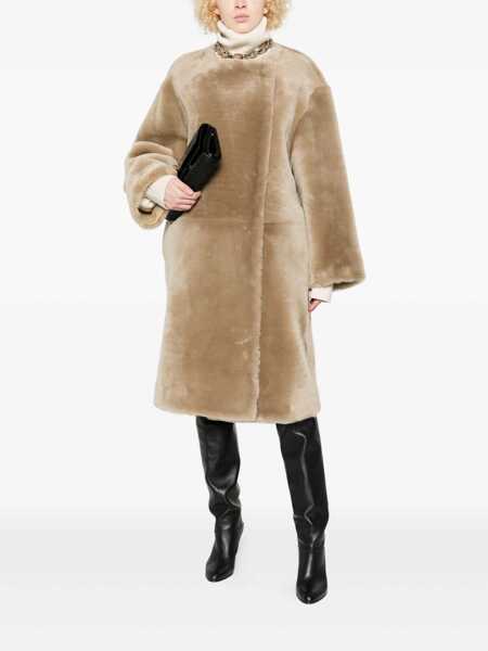Paltoane TOTME TOTEME Shearling Coat Beige Femei (BM 19390944) 2