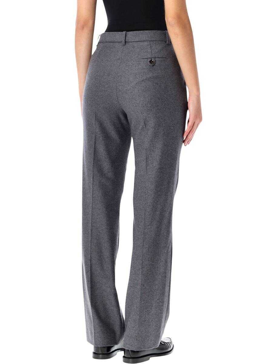 Pantaloni casual THE GARMENT The Garment Mitch Pants In Grey Melange Wool Grey Femei (BM 19390971) 2
