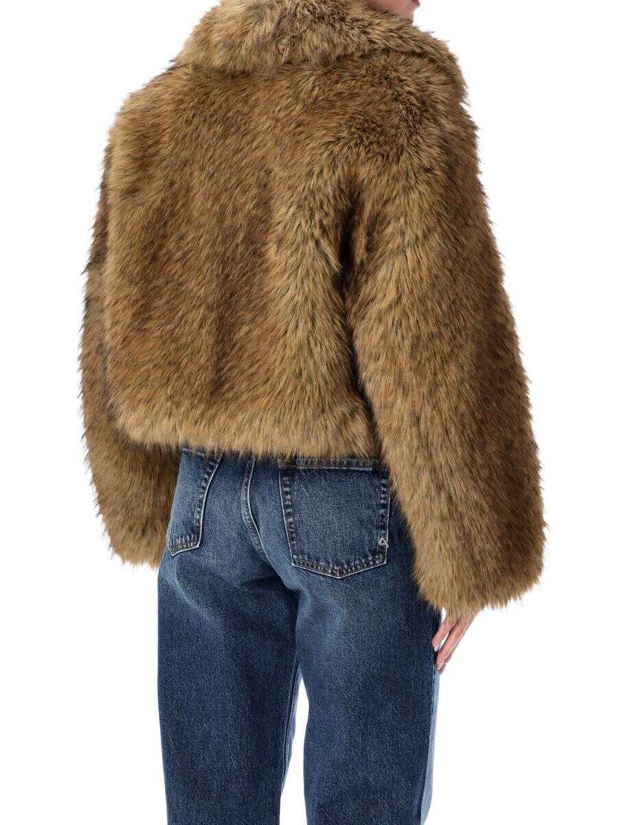 Geci STAND STUDIO Stand Studio Samara Fox Effect Faux Fur Jacket Beige Femei (BM 19391016) 2
