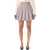 Self-Portrait Self-Portrait Bouclé Pleated Mini Skirt With Crystal Chain Belt PINK