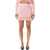 Self-Portrait Self-Portrait Pink Knit Mini Skirt With Faux Fur Hem PINK