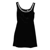 Rochii Self-Portrait Black Velvet Mini Dress Femei