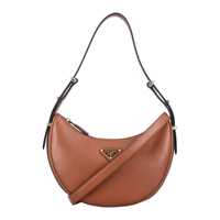 Genti de umar Prada Arqué Small Leather Shoulder Bag Femei