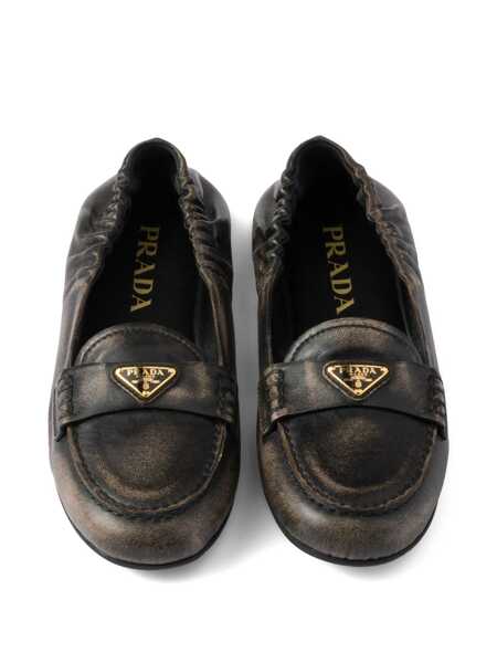 Pantofi cu toc Prada Prada Nappa Leather Delav Loafers Black Femei (BM 19391442) 4