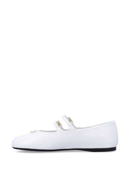 Pantofi cu toc Prada Prada Saffiano Patent Leather Ballerinas WHITE Femei (BM 19391457) 4