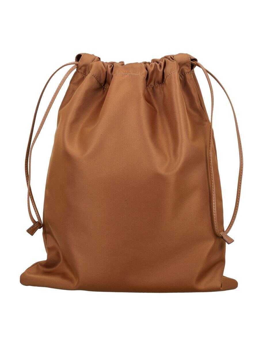 Genti de mana Prada Prada Re-Nylon Pouch Brown Femei (BM 19391466) 4