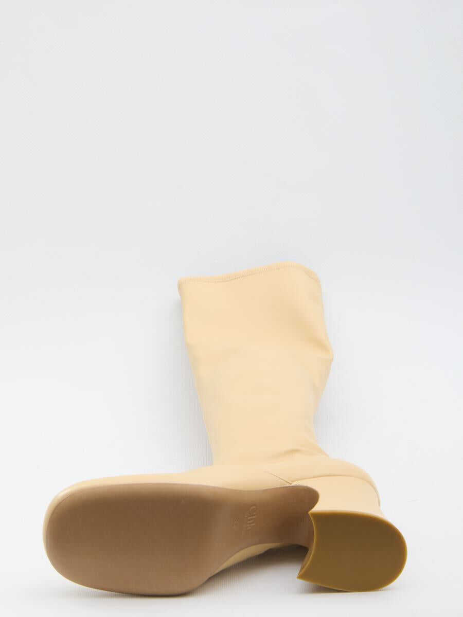 Bocanci Chloe Janis Heeled Boots Beige Femei (BM 19392507) 4