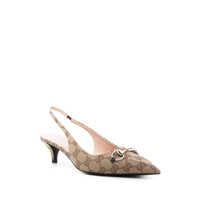 Pantofi cu toc Dama - Pantofi cu toc Gucci Gucci Gg Supreme Slingback Pumps Beige Femei (BM 19392936) - B-mall.ro