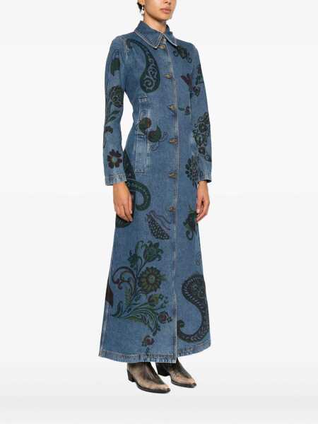 Paltoane ETRO Etro Floral Paisley Coat BLUE Femei (BM 19394124) 3