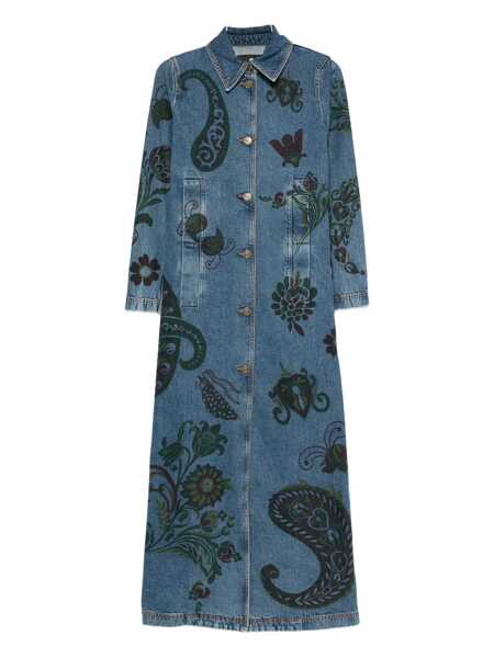 Paltoane ETRO Etro Floral Paisley Coat BLUE Femei (BM 19394124) 1