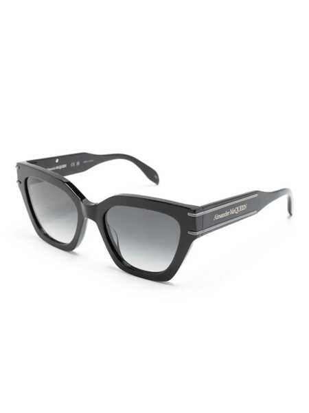 Ochelari de soare Alexander McQueen Alexander McQueen Sunglasses 001 BLACK BLACK GREY Femei (BM 19394586) 2