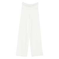 Pantaloni casual Aya Muse White Cotton Pants Femei