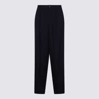 Pantaloni casual Aya Muse Navy Wool Pants Femei