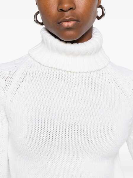 Pulovere BASE Base Wool Turtle-Neck Jumper WHITE Femei (BM 19394721) 5