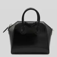 Genti de mana Givenchy Black Leather Antigona Top Handle Bag Femei