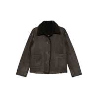 Geci Closed Shearling Jacket Femei