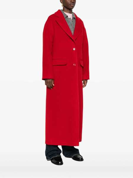 Paltoane Tagliatore Tagliatore Wool Single-Breasted Coat RED Femei (BM 19395153) 3