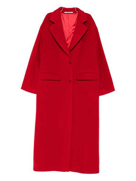Paltoane Tagliatore Tagliatore Wool Single-Breasted Coat RED Femei (BM 19395153) 1