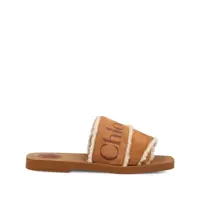 Sandale Chloé Woody Leather Slides Femei