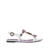 Sandale Dolce & Gabbana Maiolica Leather Sandals Femei