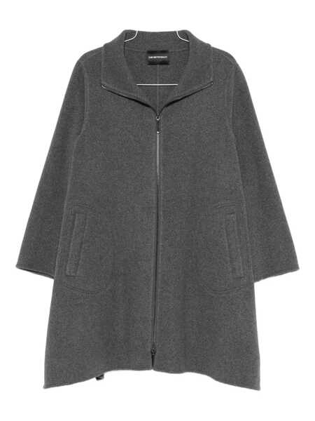 Paltoane EA7 Ea7 Emporio Armani Wool Coat GREY Femei (BM 19396365) 1