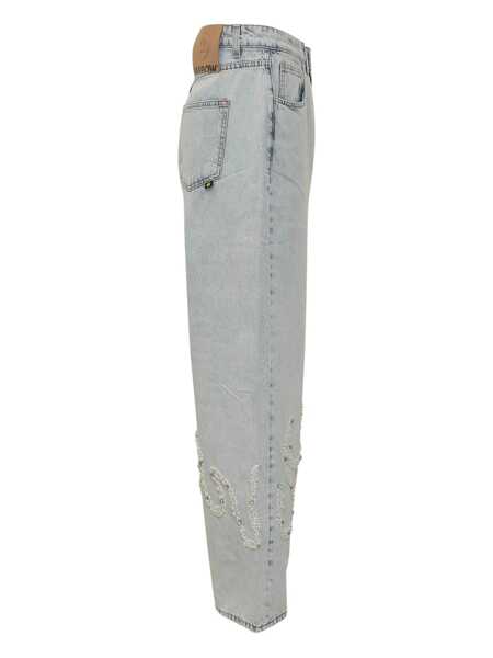 Blugi BARROW Barrow Light Jeans With Beaded Barrow Embroidery BLUE Barbati (BM 19396602) 2
