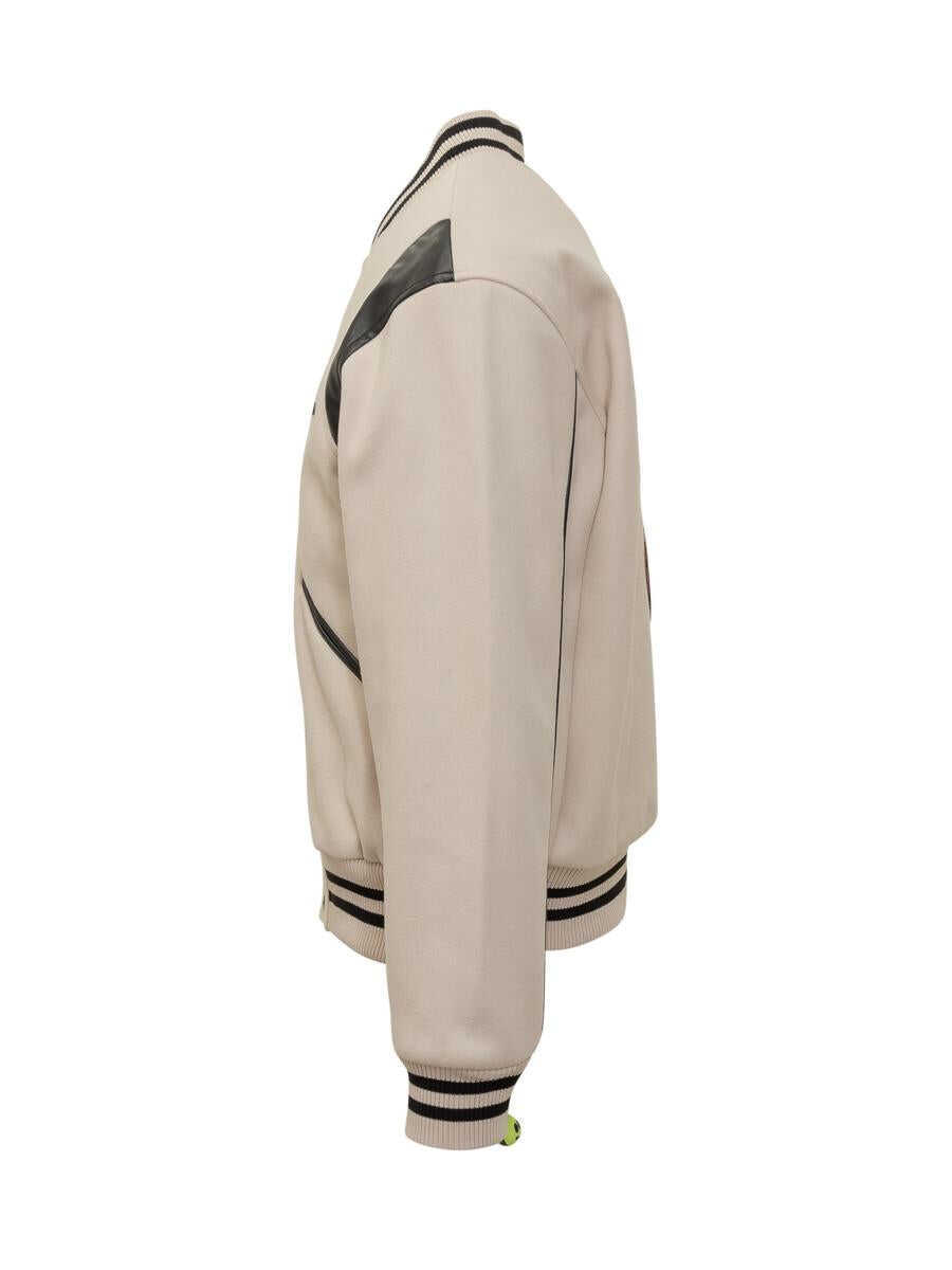 Geci BARROW Barrow Beige Barrow Varsity Jacket WHITE Barbati (BM 19396605) 3