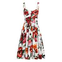 Rochii Dolce & Gabbana Anemoni Print Cotton Midi Dress Femei