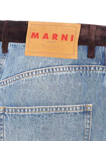 Fuste Marni Marni Marni Denim Skirt With Contrasting Details BLUE Femei (BM 19397400) 3