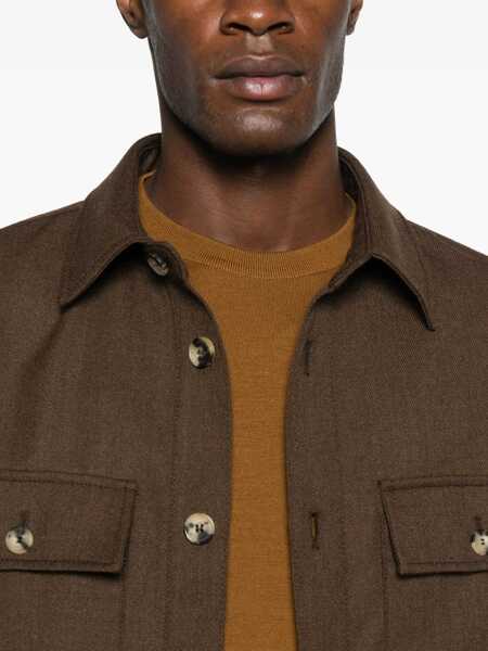 Geci Jacob Cohen Jacob Cohen Wool Shirt Jacket BROWN Barbati (BM 19398156) 5