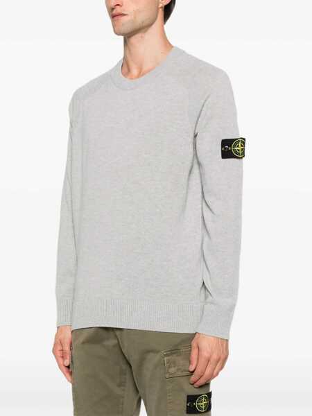 Pulovere Stone Island Stone Island Light Wool Crew Neck Sweater LIGHT GREY Barbati (BM 19398426) 3