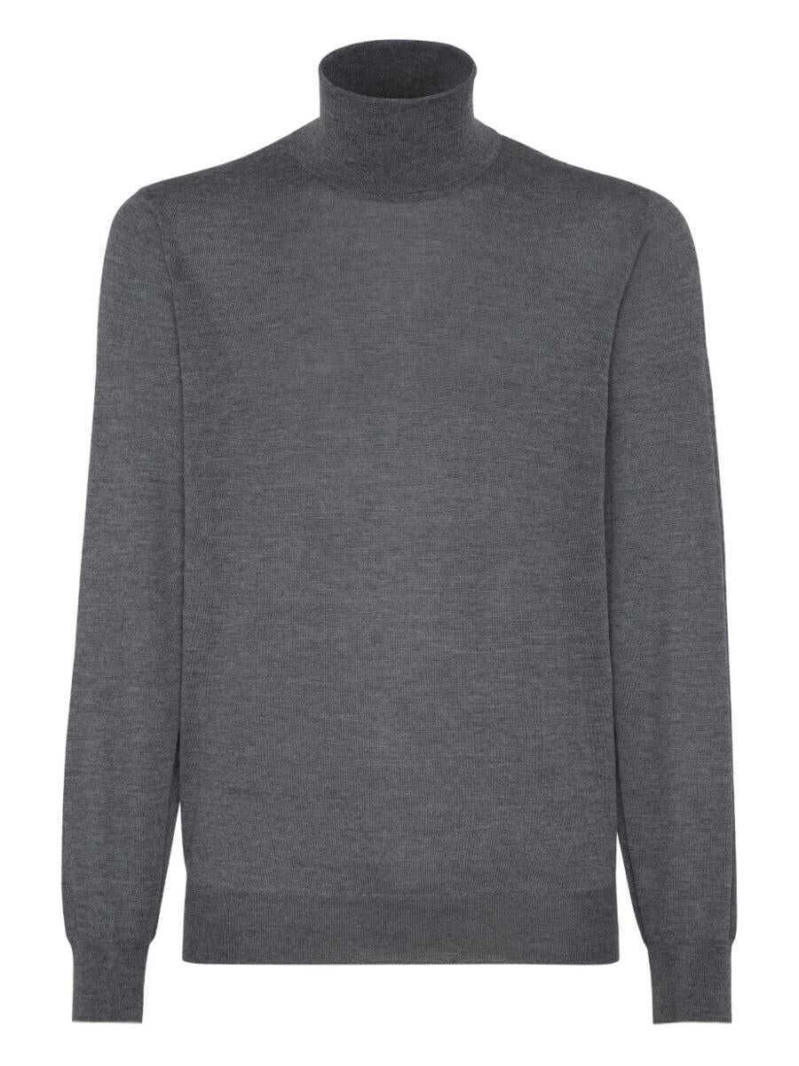 Pulovere Brunello Cucinelli Brunello Cucinelli Cashmere Blend Turtle-Neck Sweater GREY Barbati (BM 19399038) 1