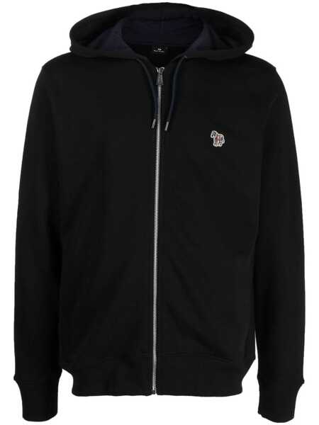 Bluze de trening Paul Smith Ps Paul Smith Zebra Logo Cotton Hoodie Black Barbati (BM 19399092) 1