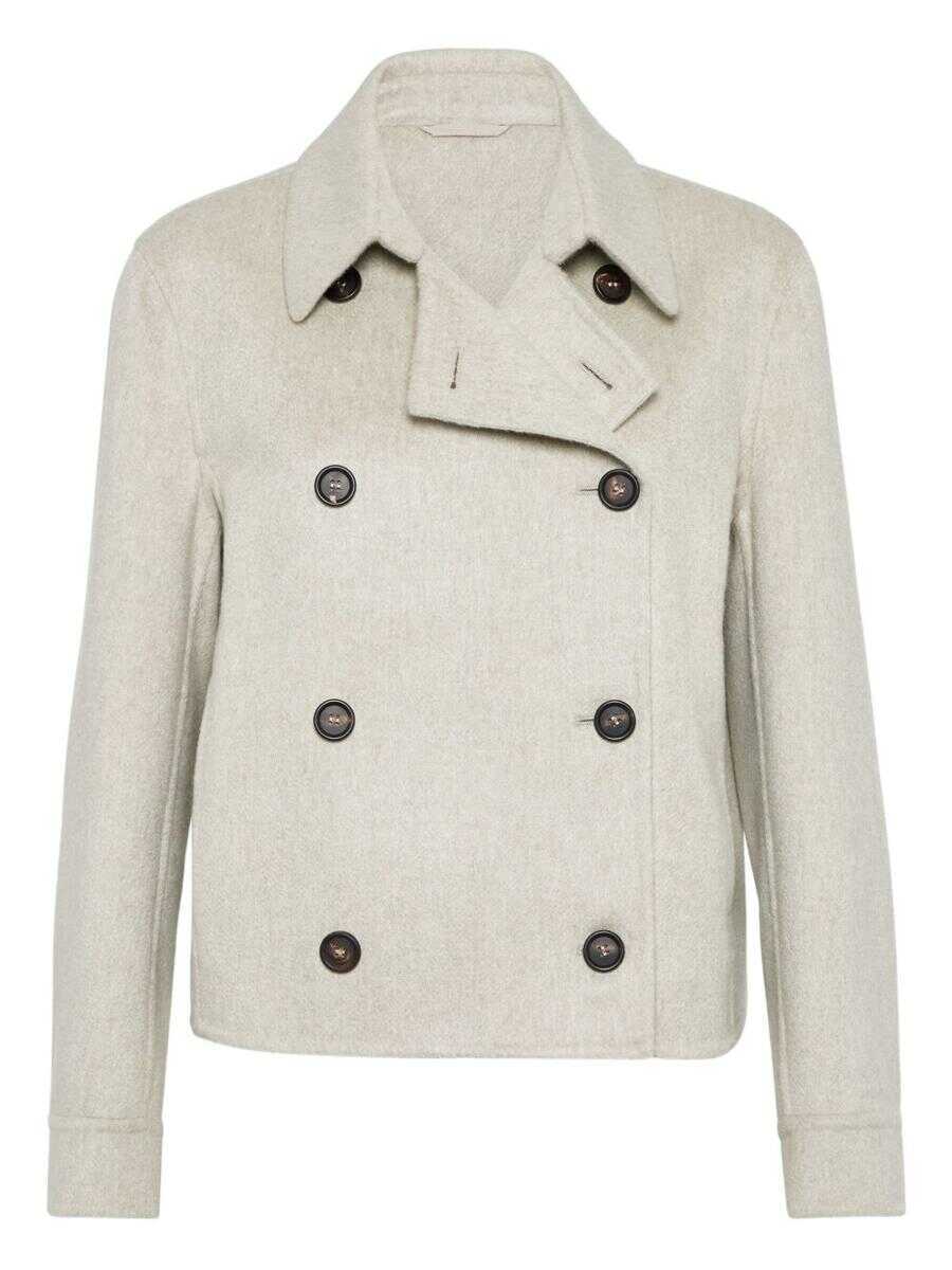 Geci Brunello Cucinelli Brunello Cucinelli Cashmere Overcoat Beige Femei (BM 19399242) 1