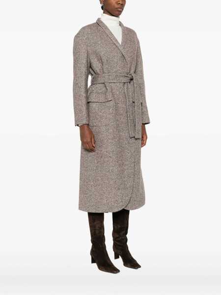 Paltoane Brunello Cucinelli Brunello Cucinelli Wool Belted Coat BROWN Femei (BM 19399305) 3