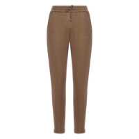 Pantaloni casual Brunello Cucinelli Cotton And Silk Blend Trousers Femei
