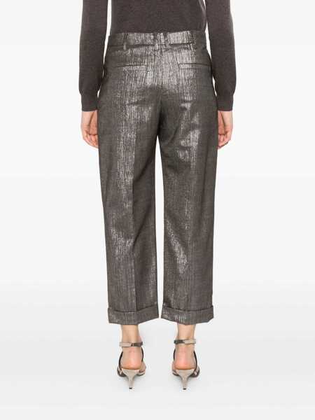 Pantaloni casual Brunello Cucinelli Brunello Cucinelli Wool Blend Trousers SILVER Femei (BM 19399551) 4