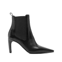 Bocanci Brunello Cucinelli Leather Heeled Ankle Boots Femei