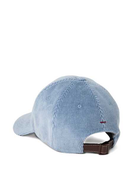 Sepci Brunello Cucinelli Brunello Cucinelli Logo Cotton Baseball Cap CLEAR BLUE Barbati (BM 19399743) 2