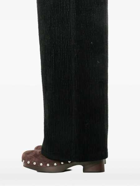 Pantaloni casual APUNTOB Apuntob Courduroy Cotton Trousers Black Femei (BM 19400031) 5