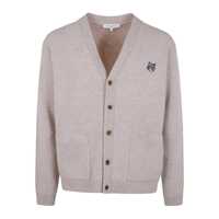 Cardigane Maison Kitsuné Fox Head Milano Lambswool Cardigan Clothing Barbati