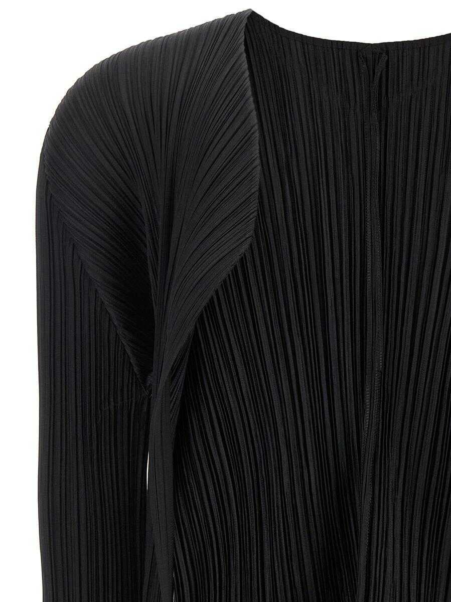 Cardigane PLEATS PLEASE ISSEY MIYAKE Pleats Please Issey Miyake Basics Cardigan Black Femei (BM 19400421) 3