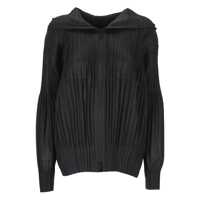 Pulovere Pleats Please Issey Miyake 'Fluffy Basics' Hooded Blouse Femei