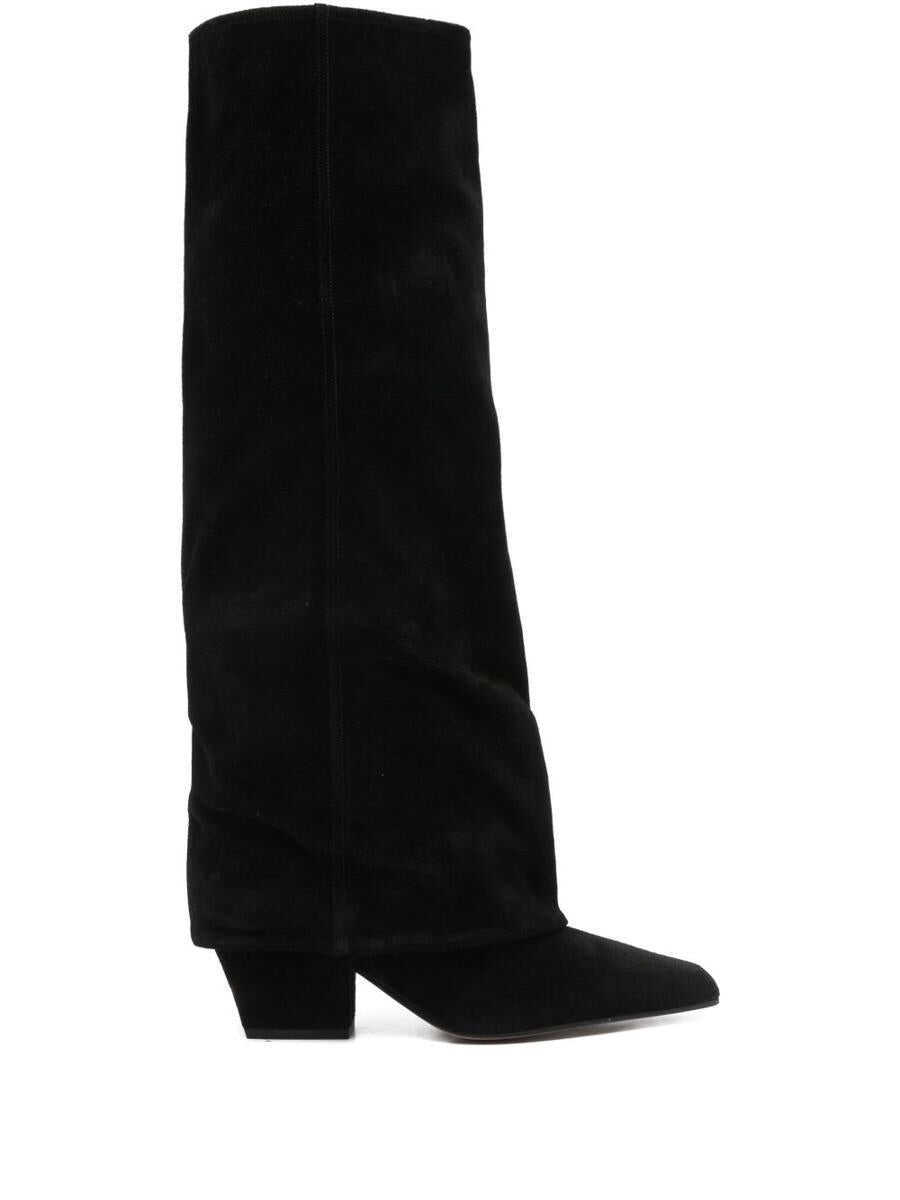 Bocanci Paris Texas Paris Texas Black High Boots In Suede Black Femei (BM 19400493) 1