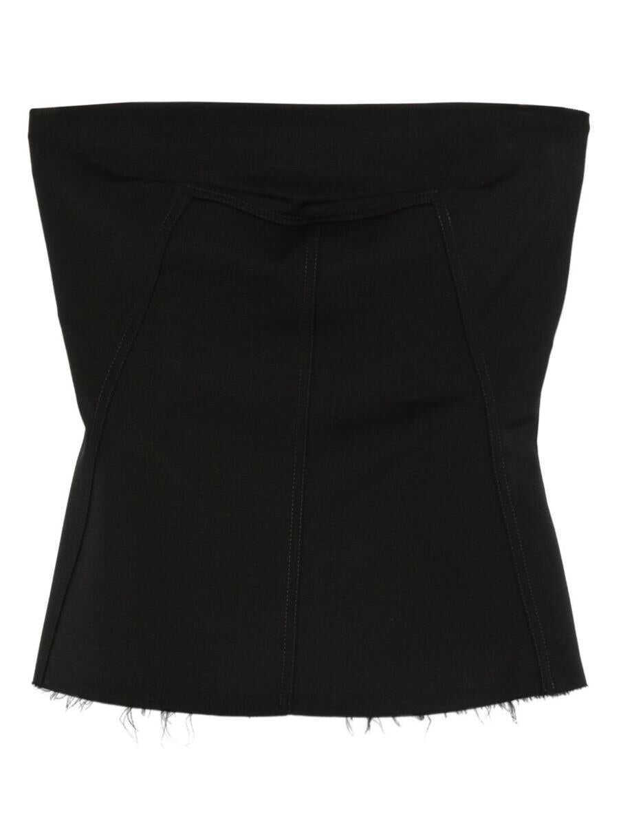 Topuri Rick Owens Rick Owens Wool Bustier Top Black Femei (BM 19400580) 1