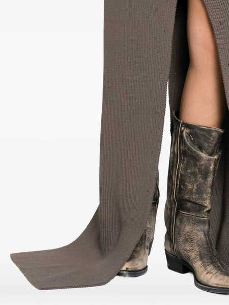 Fuste Rick Owens Rick Owens Wool Long Skirt GREY Femei (BM 19400601) 5